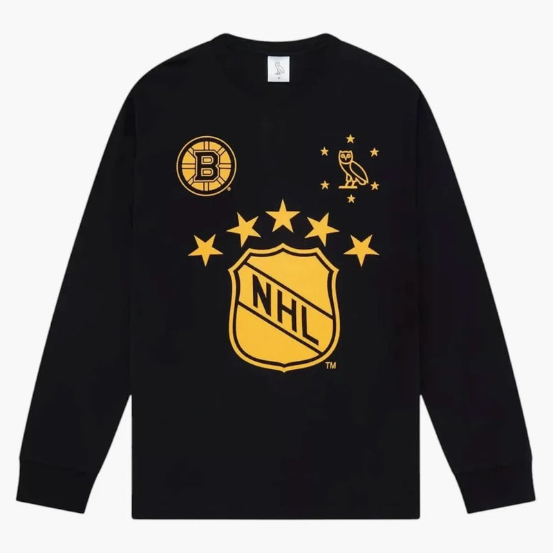 Ovo X NHL Boston Bruins L/S T-Shirt Nero