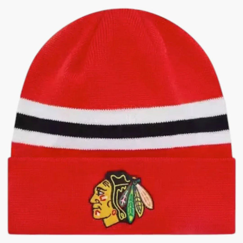 OVO X NHL Chicago Blackhawks Beanie má červenou