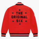 Ovo X NHL Chicago Blackhawks Varsity Jacket Red