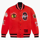 Ovo X NHL Chicago Blackhawks Varsity Jacket Red
