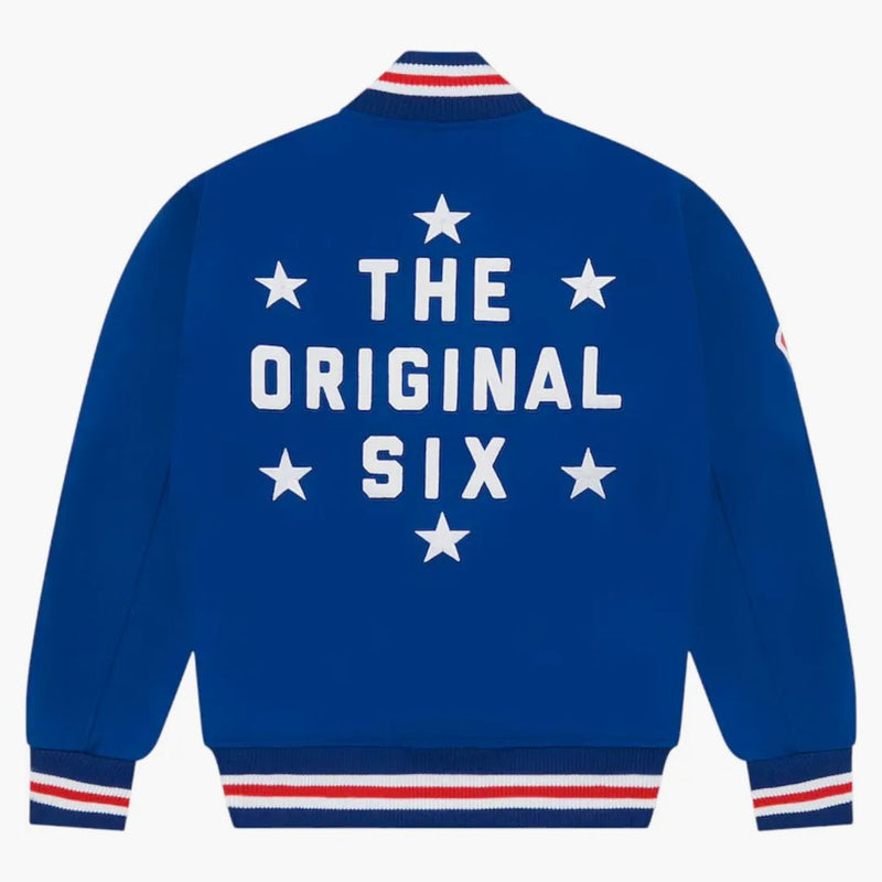 Ovo x nhl ny Rangers Varsity bunda modrá