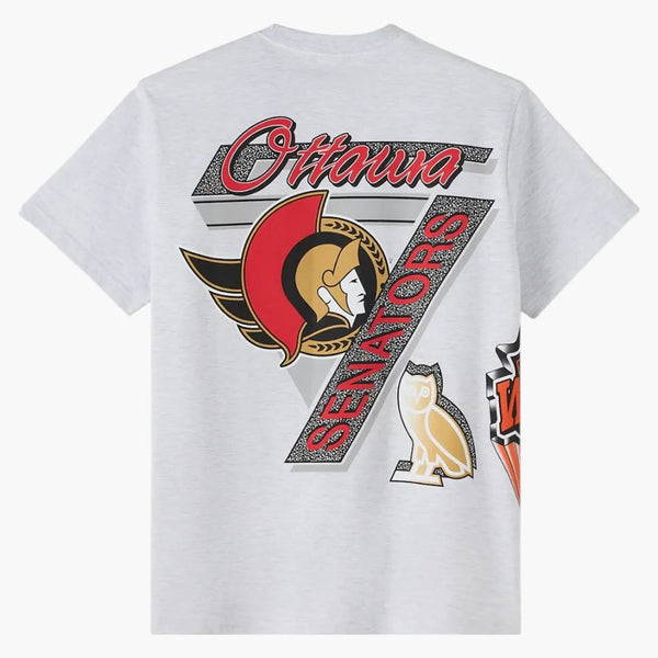 Ovo x NHL Ottawa Senators 90 Grafické tričko Ash Heather Grey