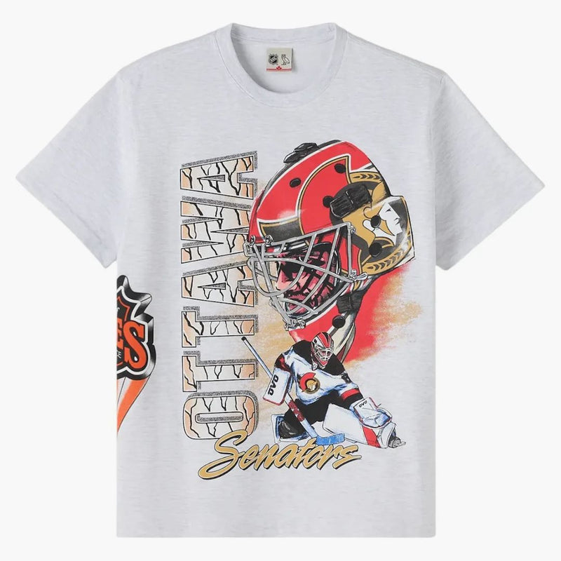 Ovo x NHL Ottawa Senators 90 Grafické tričko Ash Heather Grey