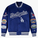 Ovo X New Era Mlb Los Angeles Dodgers Varsity Jacket Blue