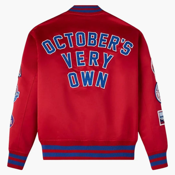 Ovo X New Era Mlb Montreal Expos Varsity Jacket Red