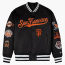 Ovo X New Era Mlb San Francisco Giants Varsity Jacket Black