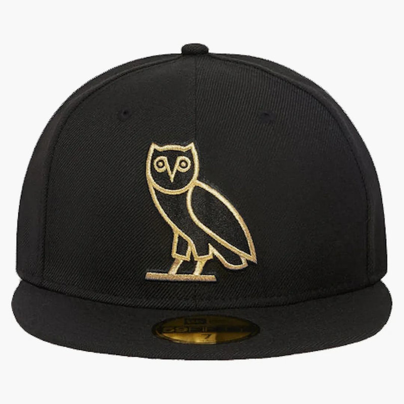 Ovo X New era og owl 59fifty Fitted has Black
