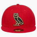 Ovo X New era ow owl 59fifty Fitted has red