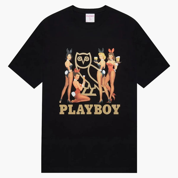 Camiseta OVO X Playboy Bunny Negra