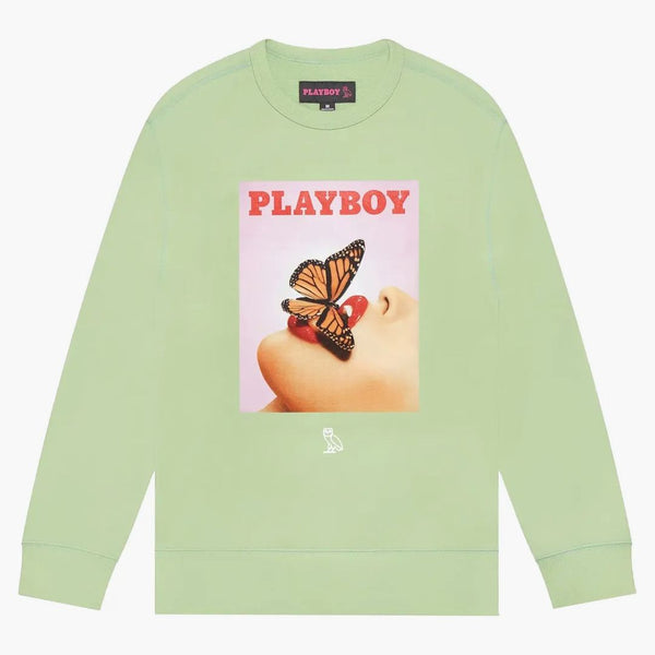 Ovo x Playboy Butterfly CrewNeck Basil