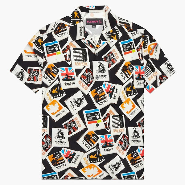 Ovo x Playboy Club Silk Shirt Black