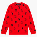 Ovo X Playboy Intarsia Sweater Red