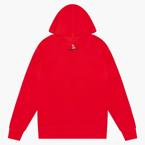 OVO X Playboy Magazine Hoodie Red