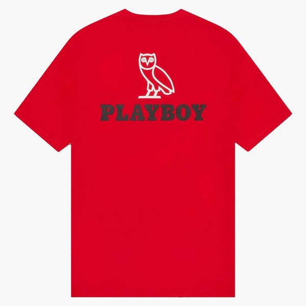 OVO X Playboy Magazine T-Shirt Red