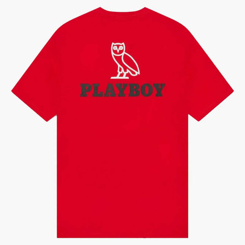 OVO X Playboy Magazine T-Shirt Red