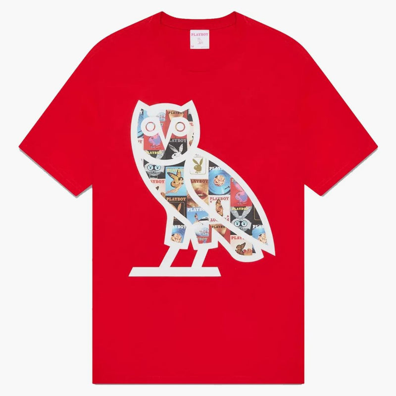 OVO X Playboy Magazine T-Shirt Red