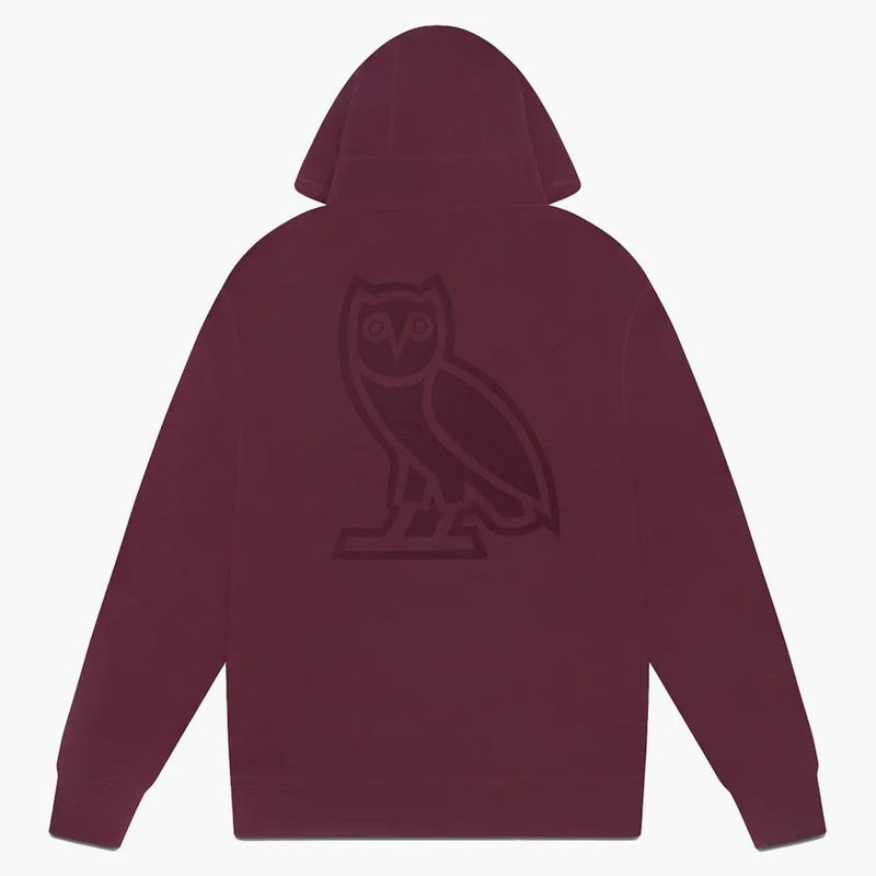 Ovo x Polartec Microfleece Hoodie Burgundsko