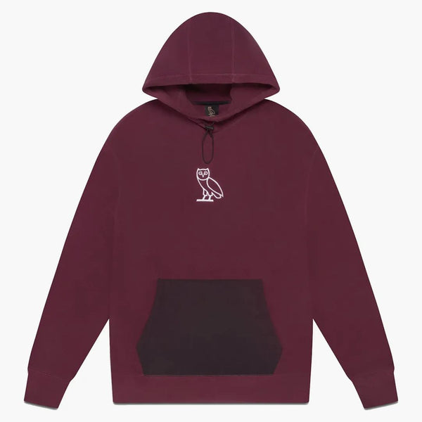 Ovo x Polartec Microfleece Hoodie Burgundsko