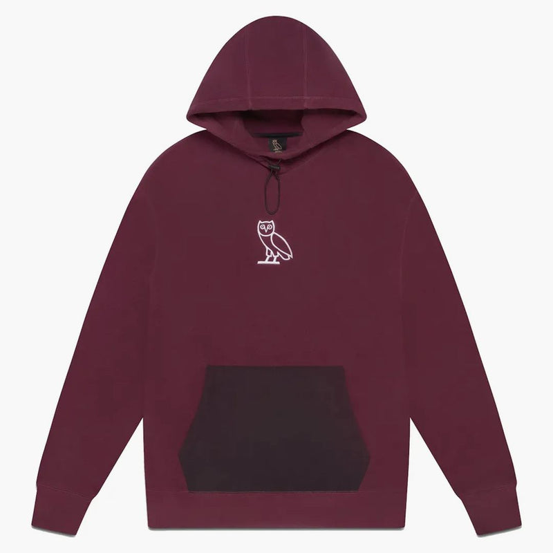 Ovo x Polartec Microfleece Hoodie Burgundsko
