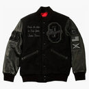 OVO X Roots Away From Home Tour Varsity Jacket Black
