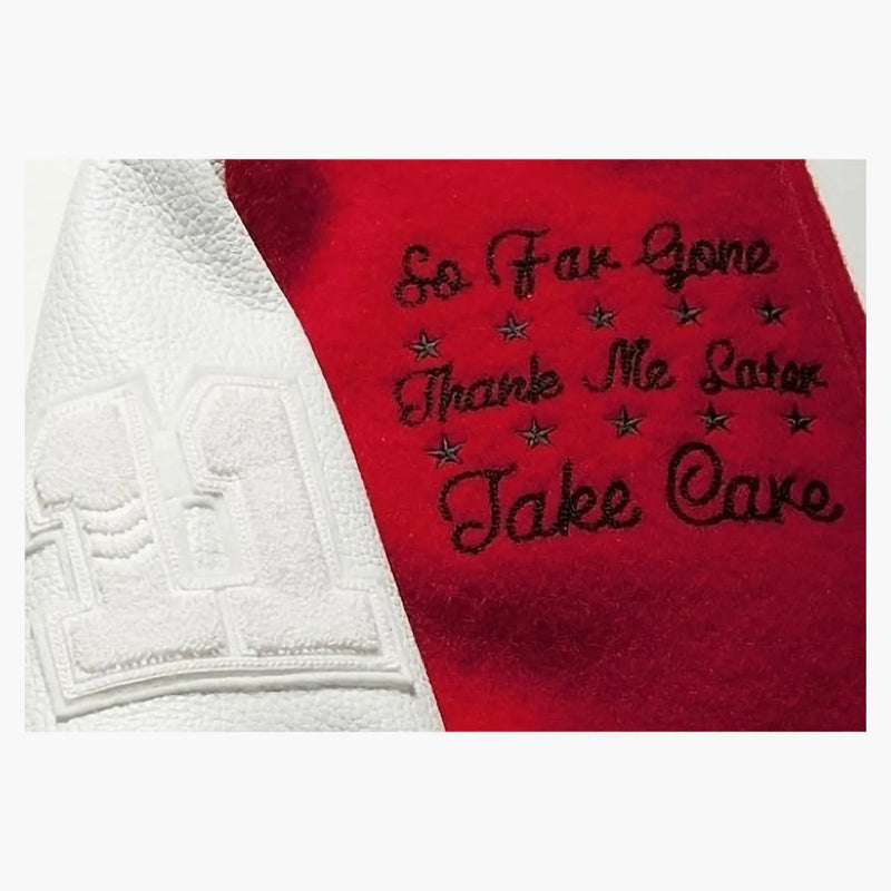 Ovo x kořeny od domácí turné varsity bunda červená