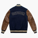 Ovo X Roots October Varsity Jacket Navy