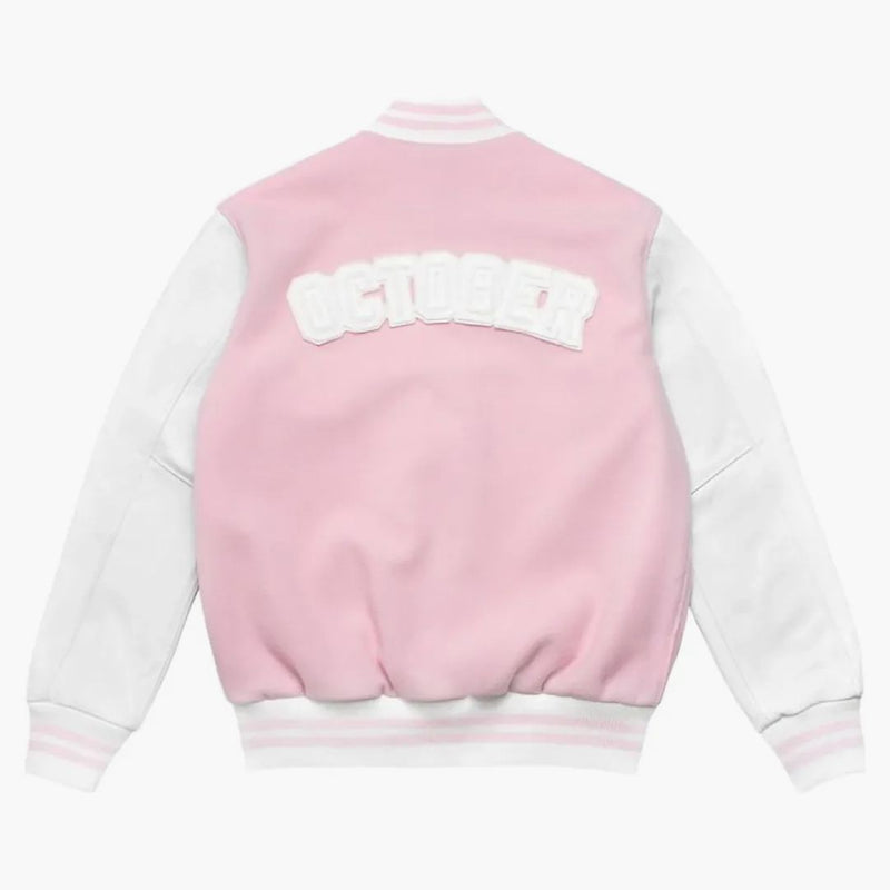 Ovo X Roots San Valentino Giorna di Sweeterman Varrsity Giacca Pink