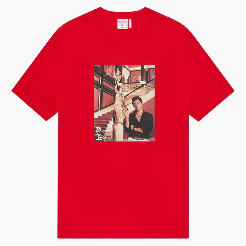 Ovo x Scarface tričko červené