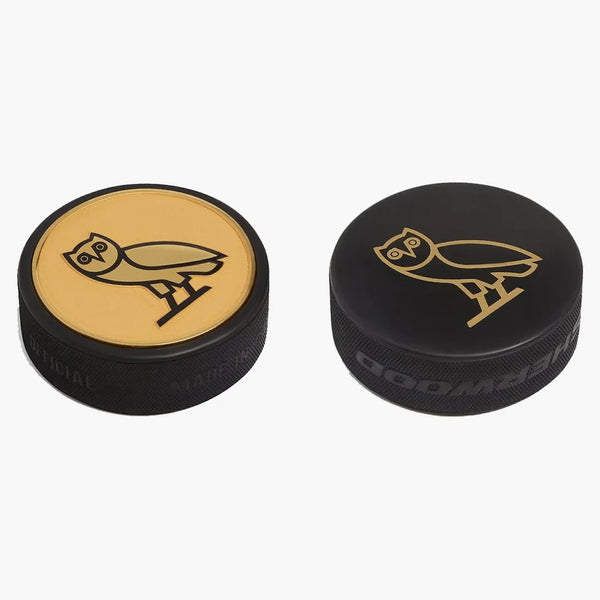 Ovo x Sherwood Hockey Puck Gold
