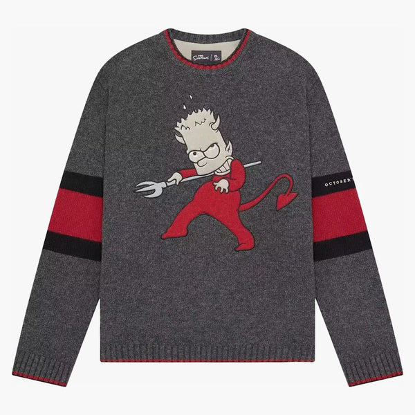 Ovo x Simpsonovy pletené svetr uhlí šedé