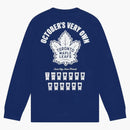 Ovo X Toronto Maple Leaf Banner Longsleeve T-Shirt Blue