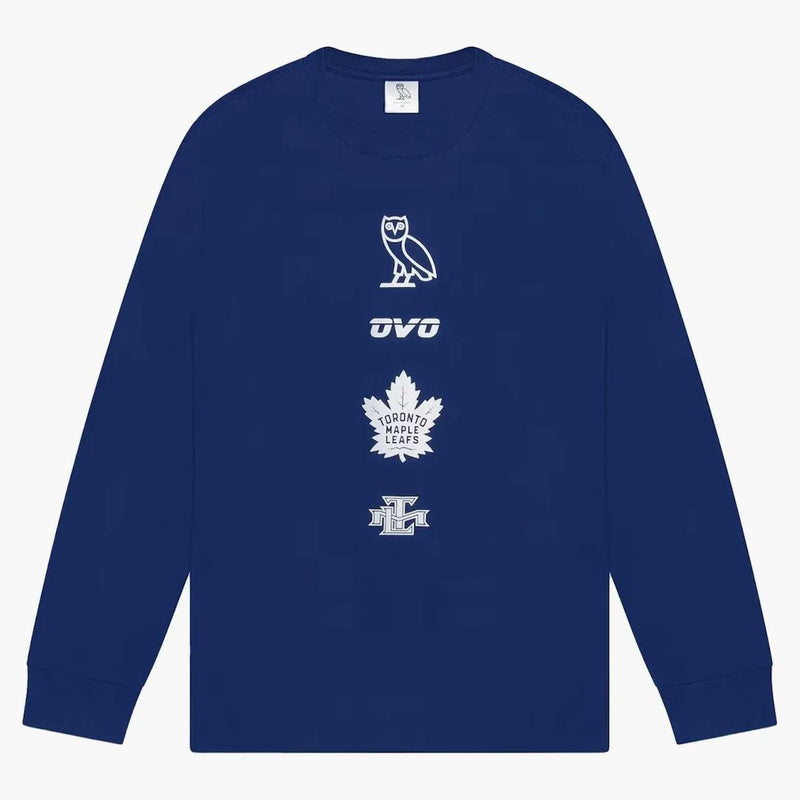 Ovo x Toronto Maple Leaf Banner Tričko s dlouhým