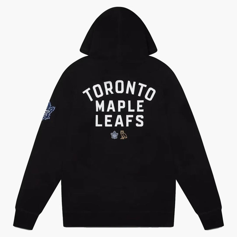 Ovo x Toronto Maple Leaf Chenille Owl Hoodie Black