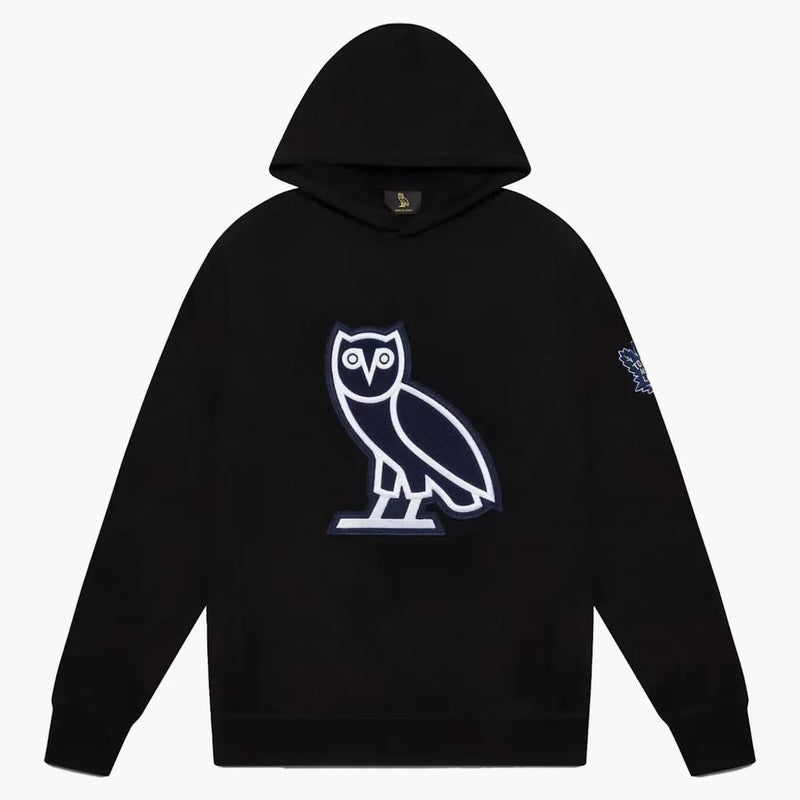 Ovo x Toronto Maple Leaf Chenille Owl Hoodie Black