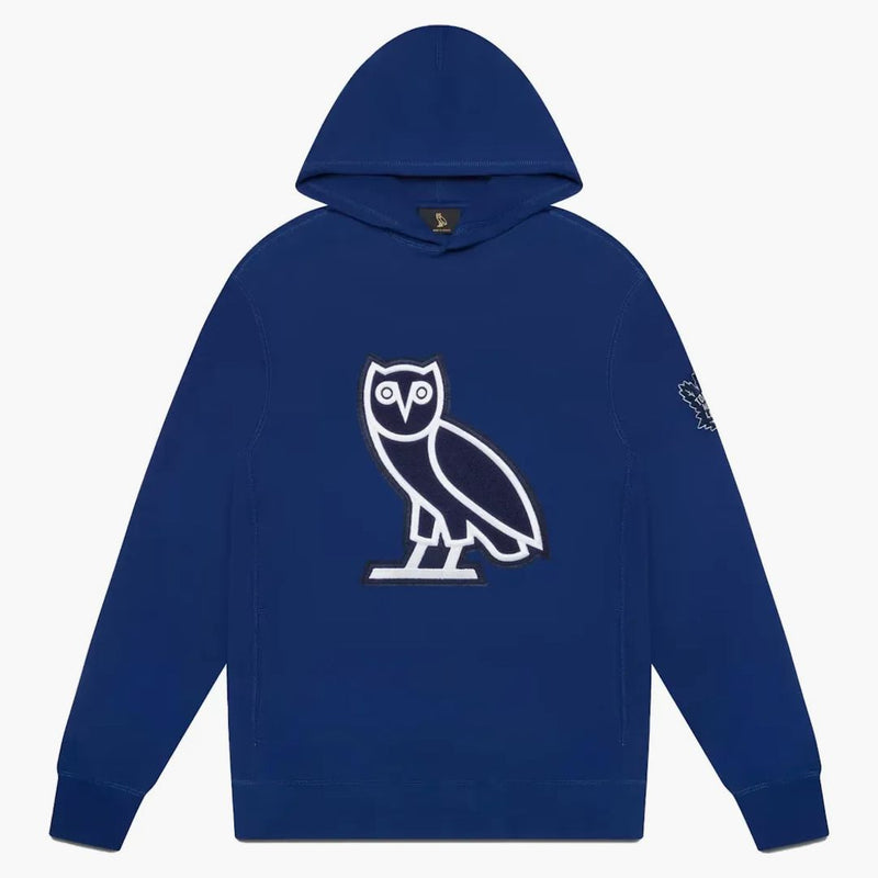 Ovo x Toronto Maple Leaf Chenille Owl Hoodie Blue