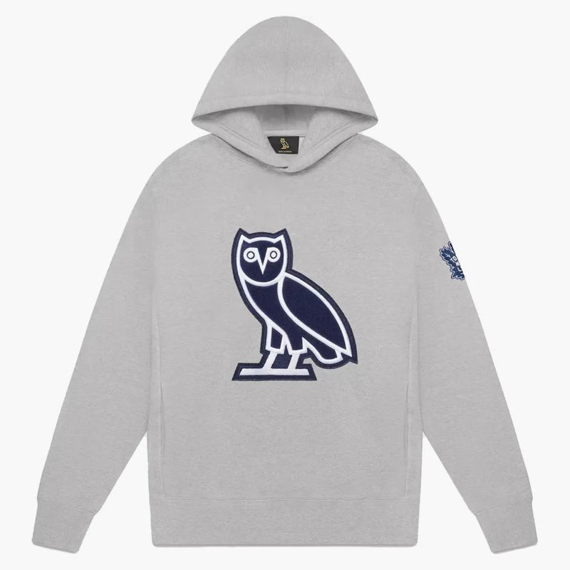 Ovo x Toronto Maple list Chenille Owl Hoodie Heather Grey