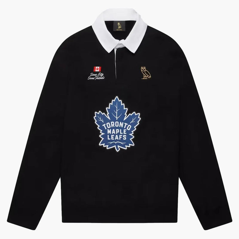 Ovo x Toronto Maple Leaf Rugby Polo Black