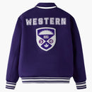 Ovo X Western University Mustangs Campus Versity Jacket Western Purple