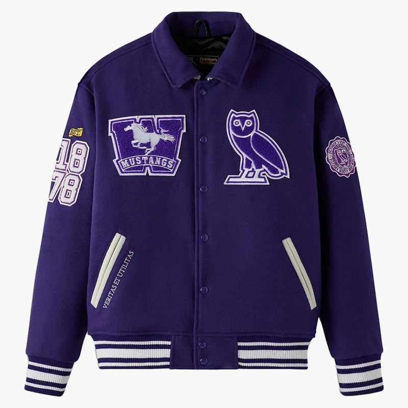 OVO X Western University Mustangs Campus VERSITY GIACCHIO Purple occidentale