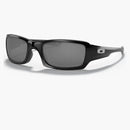 Oakley Five Squared Sunglasses Polished Black/Black Iridium Polarized (OO9238-06)