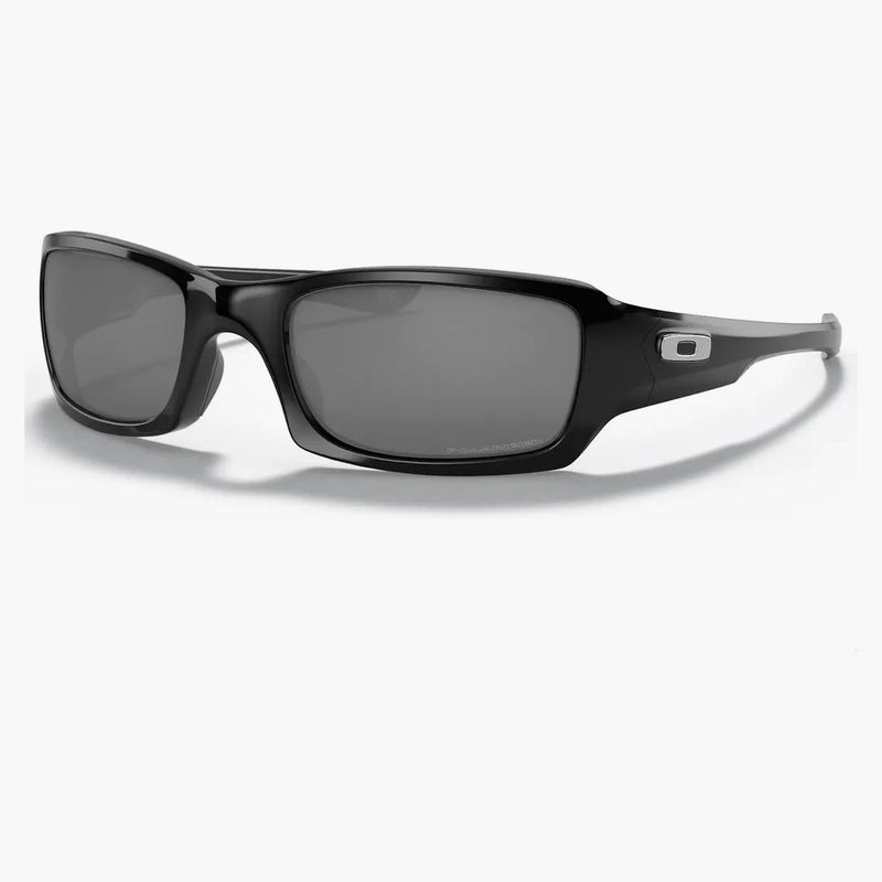 Oakley Five Squared Sunglasses Polished Black/black Iridium Polarized (oo9238-06)