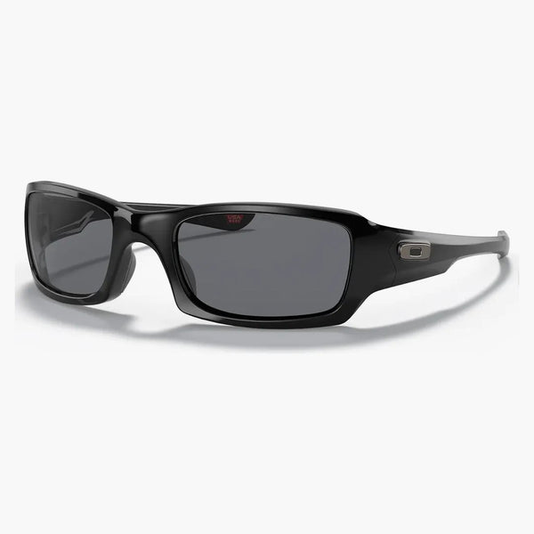 Oakley cinque occhiali da sole quadrati neri/grigi lucidati (OO9238-04)