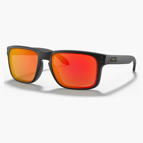 OCCOLI da sole Oakley Holbrook opachi Nero/Prizm Ruby (OO9102-E255)