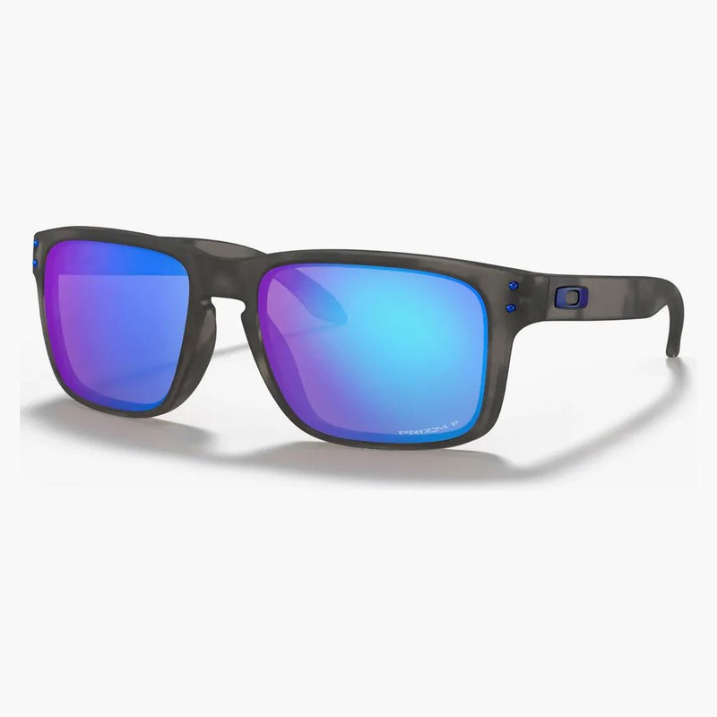 OCCOLI da sole Oakley Holbrook opachi Troresi neri/Prizm Sapphire polarizzato (OO9102-G755)