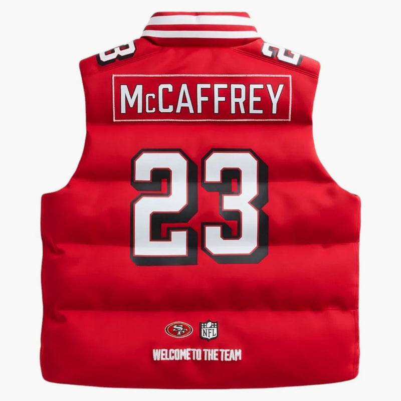 Off Season X NFL Christian McCaffrey San Francisco 49ers Player Buffer Vest Scarlet Red
