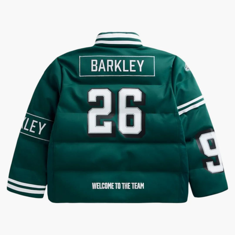 Mimo sezónu x nfl saquon Barkley Philadelphia Eagles Player Puffer Jacket Dark Green