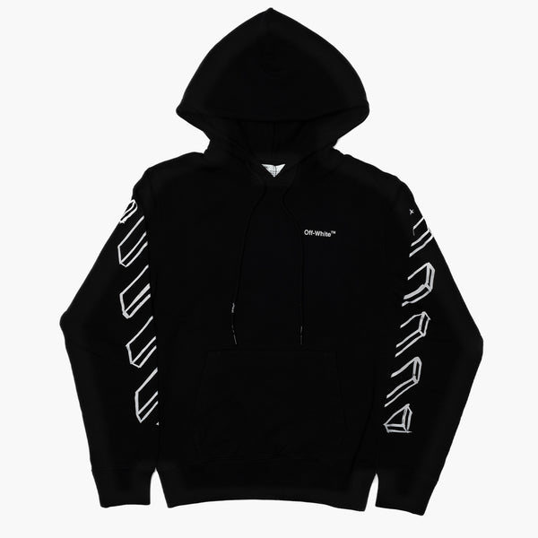 Off White 3D Arrows Hoodie Black