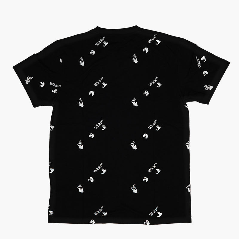 Off White All Over Logo T-Shirt Black Rückseite