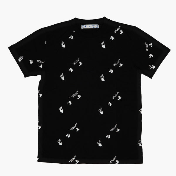 Off White All Over Logo T-Shirt Black