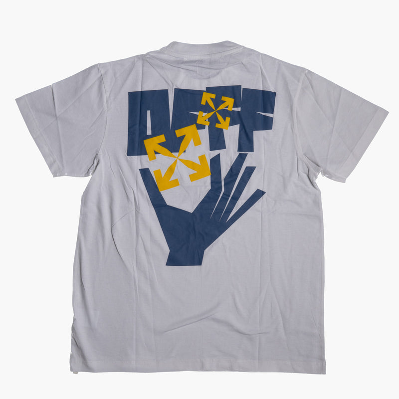 Kaufe das Off White Yellow Arrow Virgil T Shirt White bei Hypeneedz
